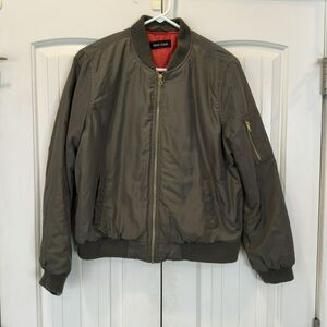 Women's New Look Dark Green Bomber Jacket Size XL